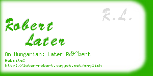 robert later business card